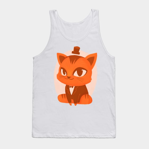 Cat in a hat Tank Top by Blanquiurris